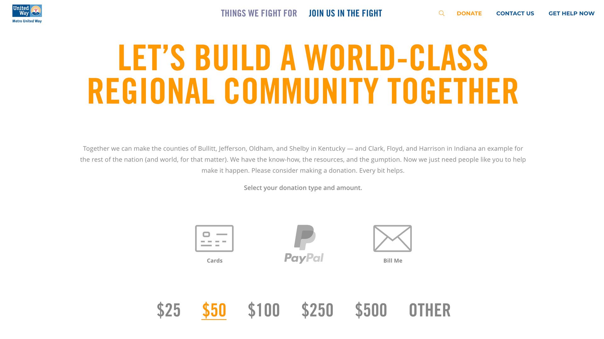 Metro United Way Portfolio Asset